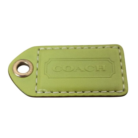 Large Coach Purse Tag Bright Green 2-5/8"x1-1/4" - Picture 1 of 2